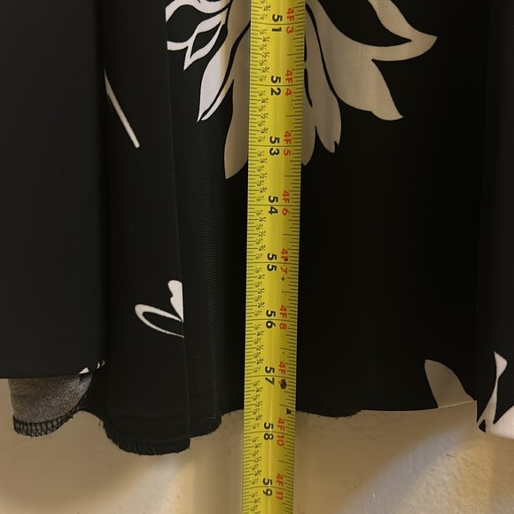 Lauren Ralph Lauren Black & White Halter Drape Neck Floral Maxi Dress Size Small - Picture 7 of 8